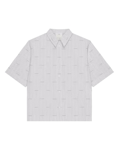 Рубашка с логотипом в полоску от, цвет Серый Givenchy