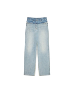 Джинсы оверсайз из смешанного денима, цвет Бледно-голубой, от Givenchy