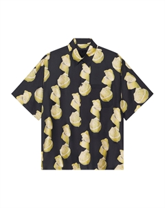 Гавайская рубашка с передним карманом от, цвет Черный/Желтый Givenchy