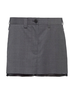 Мини-юбка Grisaille Slate Grey Miu miu