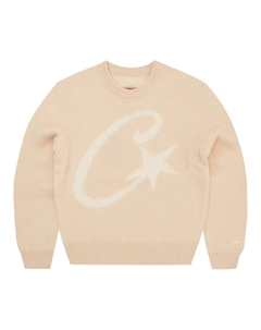 Вязаный свитер C Star из мохера, кремовый Corteiz