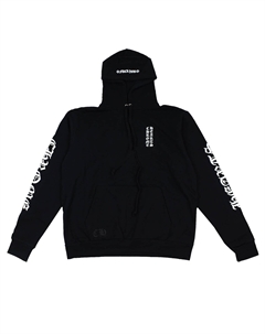 Флисовый пуловер с капюшоном Letters, цвет Черный/Белый Chrome hearts