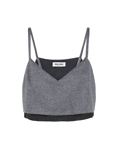 Велюровый топ Серый Miu miu