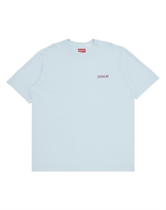 Топ с короткими рукавами Washed Script, цвет Голубой Supreme