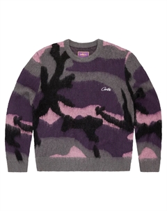 Вязаный свитер из мохера Sakura Camo Corteiz