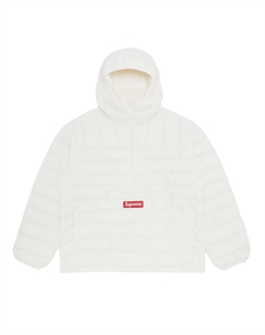 Пуловер с капюшоном и молнией на половину длины, цвет Белый Supreme