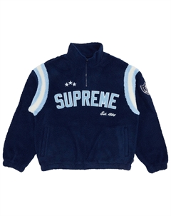 Флисовый пуловер Arc с полумолнией, темно-синий Supreme