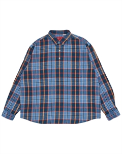 Фланелевая рубашка в клетку Pullover, цвет Синий Supreme