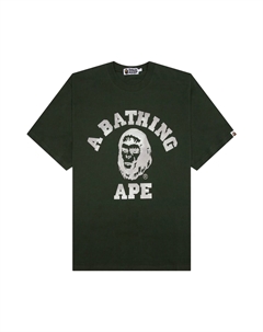 Футболка с графическим рисунком BAPE College, Зеленая A bathing ape®