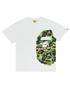 BAPE Футболка ABC Side Big Ape Head, Белый/Зеленый A bathing ape®