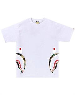 Футболка BAPE 1st Camo Side Shark, Белый/Зеленый A bathing ape®