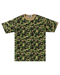 BAPE ABC Камуфляжная футболка с одной заостренной головкой, Зеленая A bathing ape®