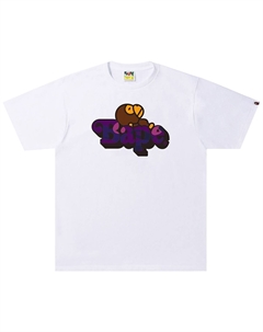 Футболка BAPE Color Camo C Milo On, Белый/Фиолетовый A bathing ape®