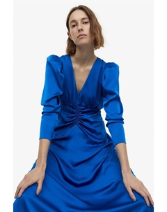 Платье из атласа с комплектами, синий H&m