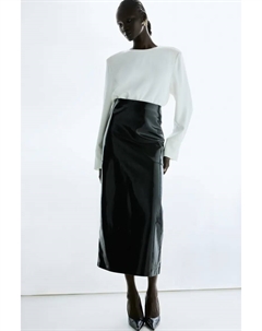 Блузка с объемными плечами, белый H&m