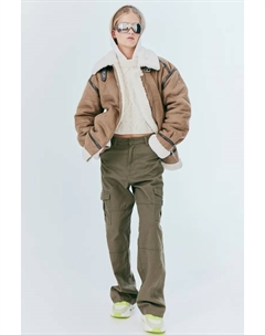 Объемная куртка на пушистой подкладке, бежевый H&m