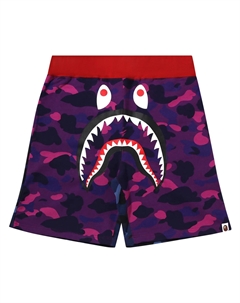 BAPE Спортивные шорты Crazy Camo Shark, фиолетовые A bathing ape®