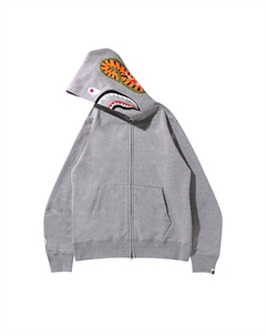 BAPE Shark Толстовка на молнии во всю длину, цвет Серый A bathing ape®