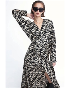 Платье с трансфером, черный H&m