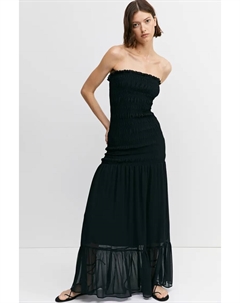 Платье-бандо на резинках, черный H&m