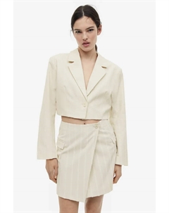 Юбка из тисненого материала с трансфером, белый H&m