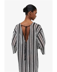 Жаккардовое трикотажное платье, черный H&m