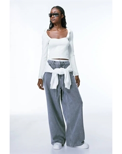 Блузка с рюшами, белый H&m