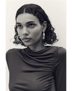 Платье из джерси с драпировкой, серый H&m