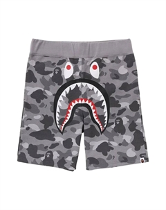 BAPE Honeycomb Camo Shark Спортивные шорты, серые A bathing ape®
