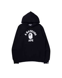 BAPE College Пуловер с капюшоном, черный A bathing ape®