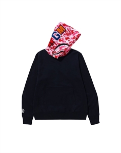 BAPE ABC Камуфляжный пуловер с капюшоном в виде акулы, темно-синий A bathing ape®