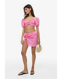 Пляжная блузка на шнуровке, розовый H&m