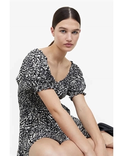 Платье с открытыми плечами, черный H&m