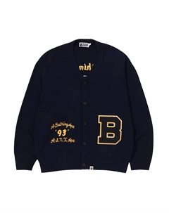 Вязаный кардиган BAPE, темно-синий A bathing ape®