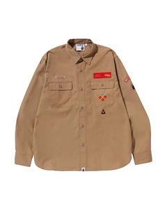 Рубашка свободного кроя BAPE Boyscout, цвет Бежевый A bathing ape®