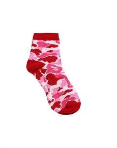 BAPE ABC Камуфляжные носки до щиколотки Розовые A bathing ape®