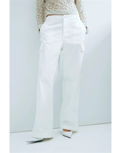 Брюки-карго, белый H&m