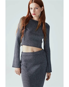 Вязаная юбка, серый H&m