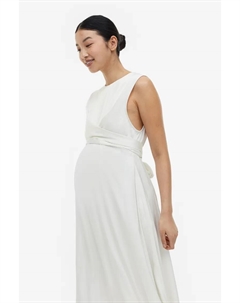 Атласное платье, белый H&m