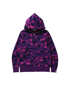 BAPE Color Camo Толстовка с капюшоном на молнии с одной точкой и полной молнией, цвет Обезьянья голова, Фиолетовый A bathing ape®