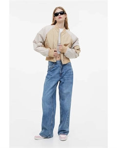 Стеганый бомбер, бежевый H&m