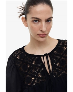 Платье из джерси на шнуровке, черный H&m