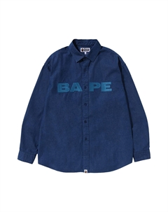 Джинсовая рубашка свободного кроя BAPE, цвет Индиго A bathing ape®