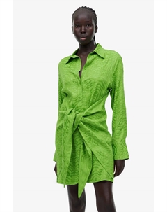 Платье-рубашка со шнурками, зеленый H&m