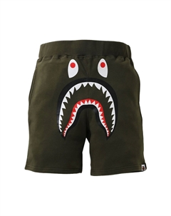 Спортивные шорты BAPE Shark, цвет Оливково-серый A bathing ape®