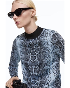 Свитер жаккардовой вязки, бирюзовый H&m