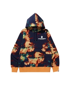 Пуловер с капюшоном BAPE Tie Dye, темно-синий A bathing ape®