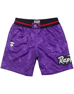Шорты BAPE x Mitchel & Ness Toronto Raptors, фиолетовые A bathing ape®