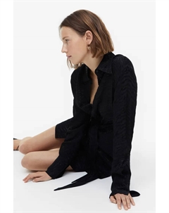 Платье-рубашка со шнурками, черный H&m
