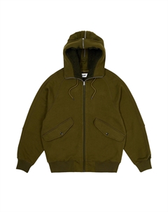 Толстовка-бомбер с разделенным капюшоном, оливковый Palace